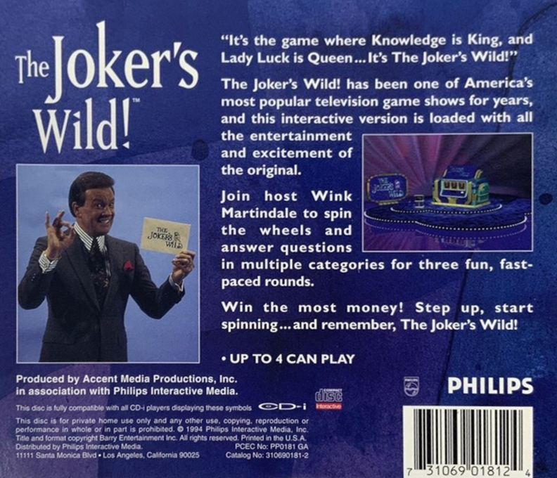 Joker's Wild!, The — box-2D-back (US)