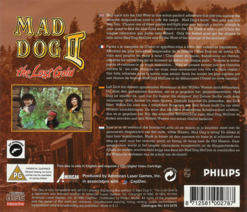 Mad Dog 2 - The Lost Gold — box-2D-back (EU)