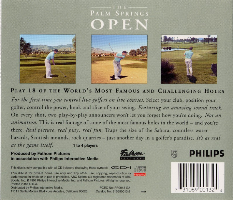 Palm Springs Open, The — box-2D-back (US)