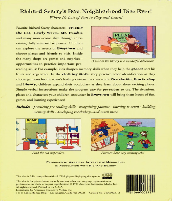 Richard Scarry's Best Neighbourhood Disc Ever! — box-2D-back (US)