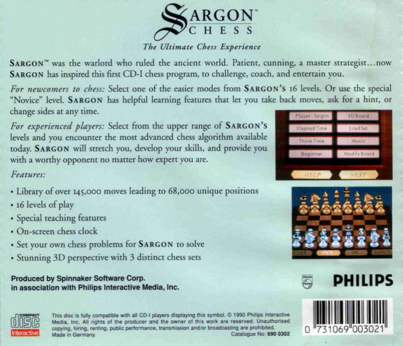 Sargon Chess — box-2D-back (EU)