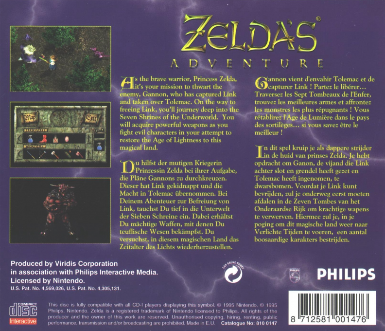 Zelda's Adventure — box-2D-back (WOR)