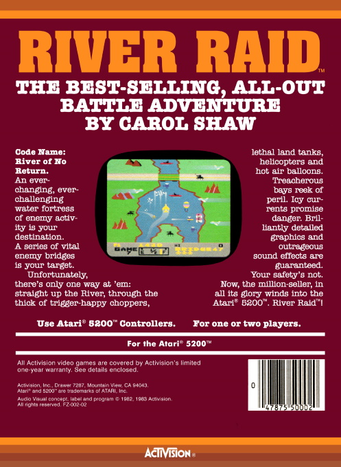 River Raid — box-2D-back (US)