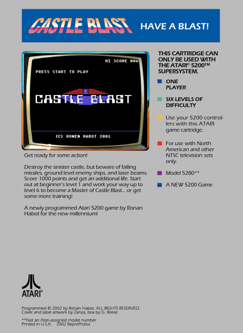 Castle Blast — box-2D-back (US)