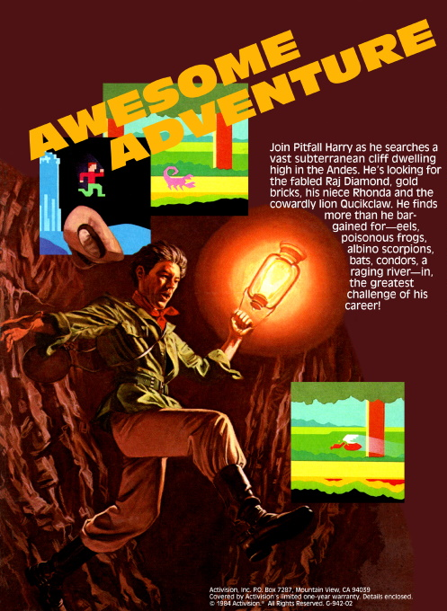 Pitfall 2 - Lost Caverns — box-2D-back (US)