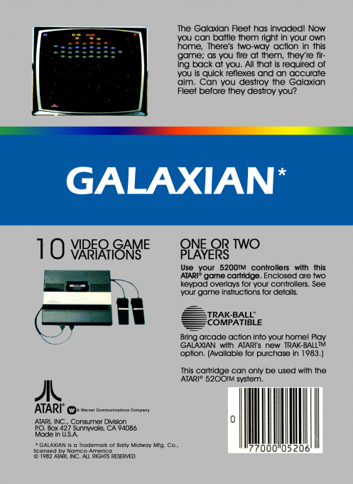 Galaxian — box-2D-back (US)