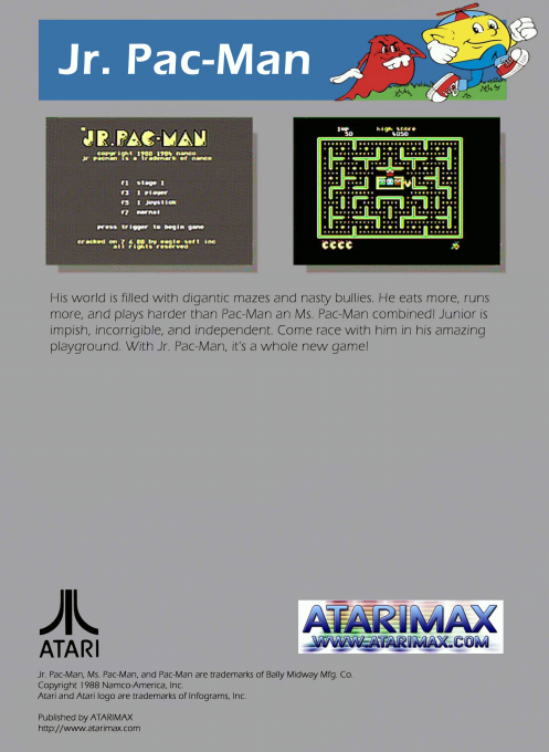 Jr. Pac-man — box-2D-back (US)