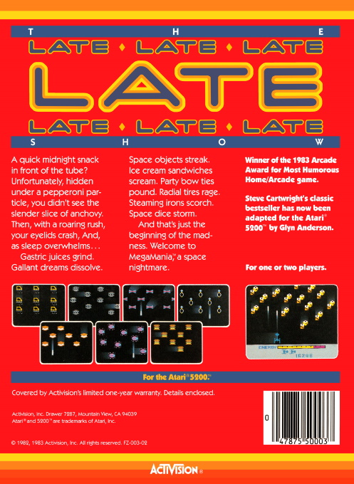 Megamania — box-2D-back (US)