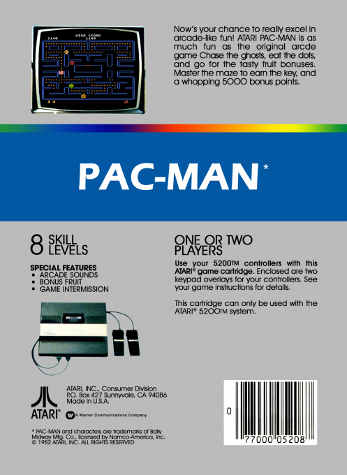 Pac-man — box-2D-back (US)