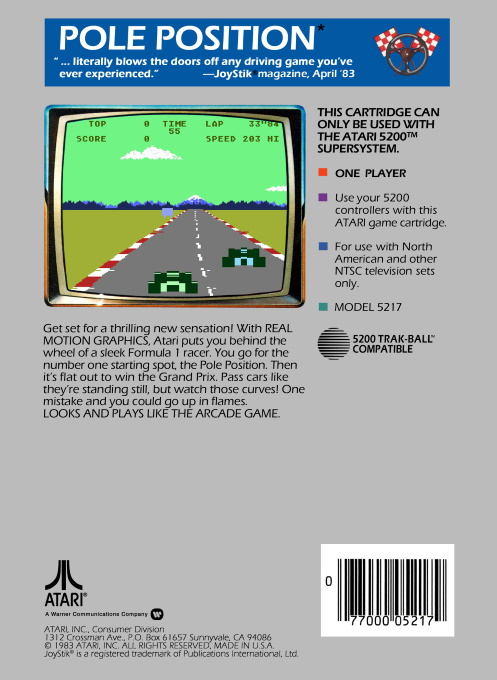 Pole Position — box-2D-back (US)