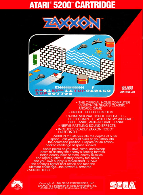 Zaxxon — box-2D-back (US)