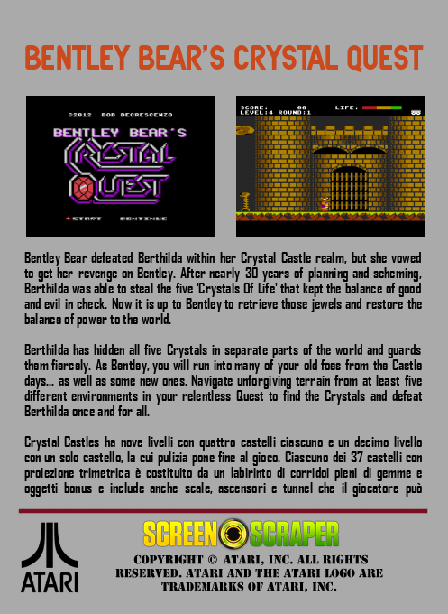 Bentley Bear's Crystal Quest — box-2D-back (SS)