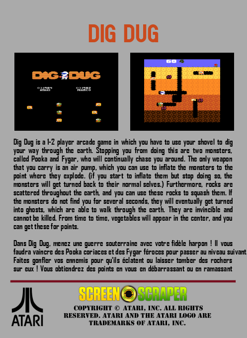 Dig Dug — box-2D-back (SS)