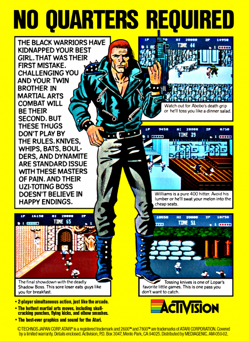 Double Dragon — box-2D-back (US)