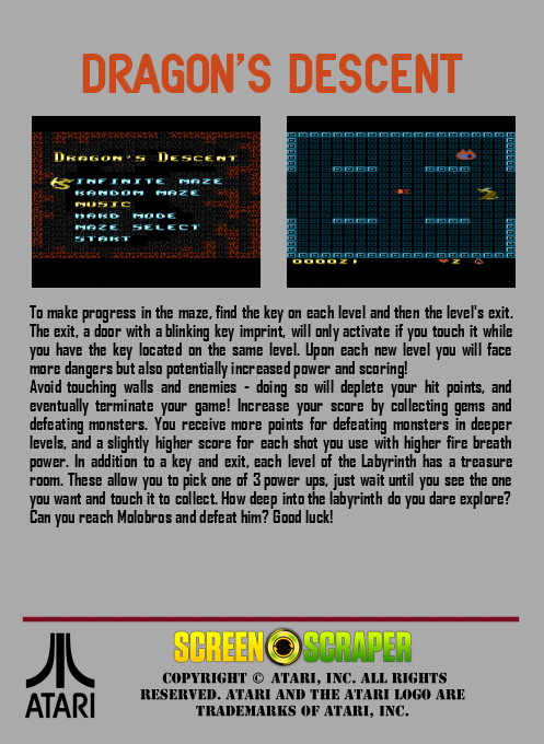 Dragon's Descent — box-2D-back (SS)