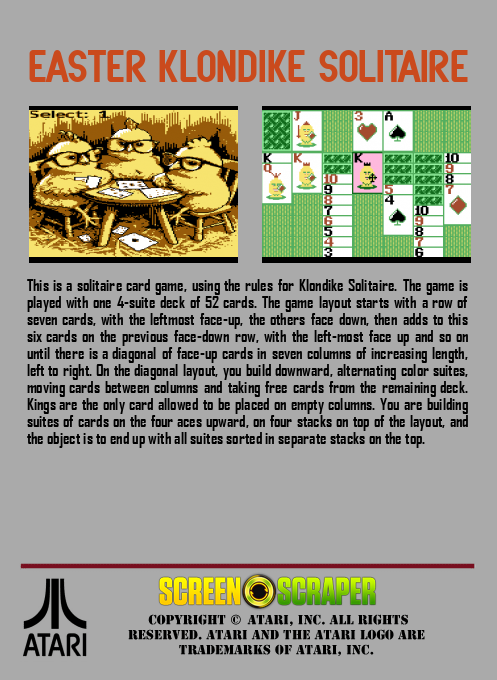 Easter Klondike Solitaire — box-2D-back (SS)