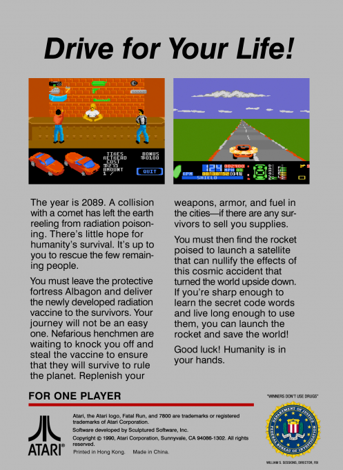 Fatal Run — box-2D-back (WOR)