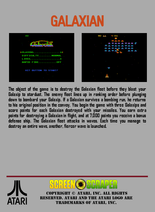 Galaxian — box-2D-back (SS)