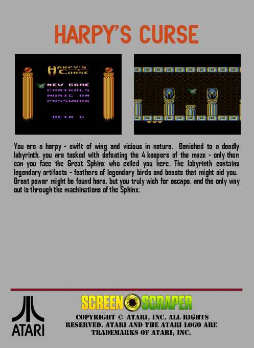 Harpy's Curse — box-2D-back (SS)