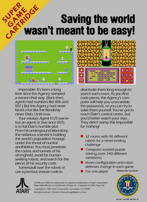 Impossible Mission — box-2D-back (US)