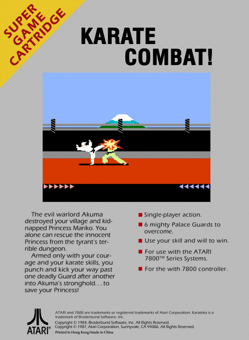Karateka — box-2D-back (US)