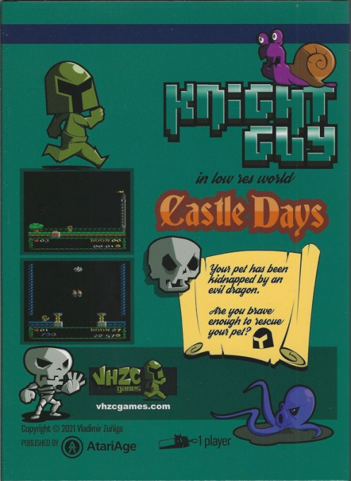 Knight Guy In Low Res World : Castle Days — box-2D-back (WOR)