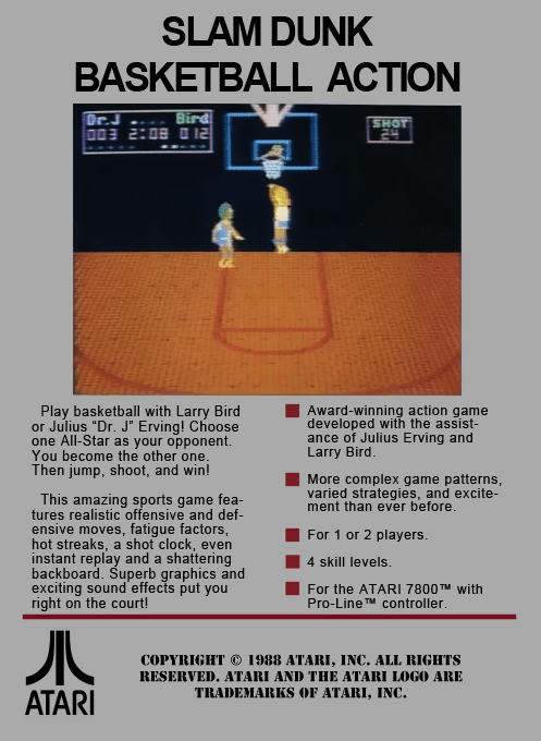 One-On-One Basketball — box-2D-back (US)