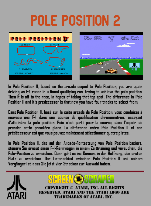 Pole Position 2 — box-2D-back (SS)