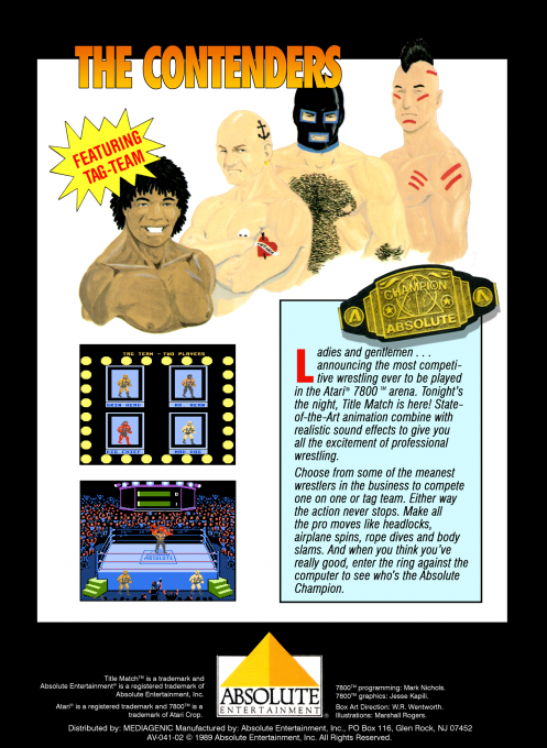 Title Match Pro Wrestling — box-2D-back (WOR)