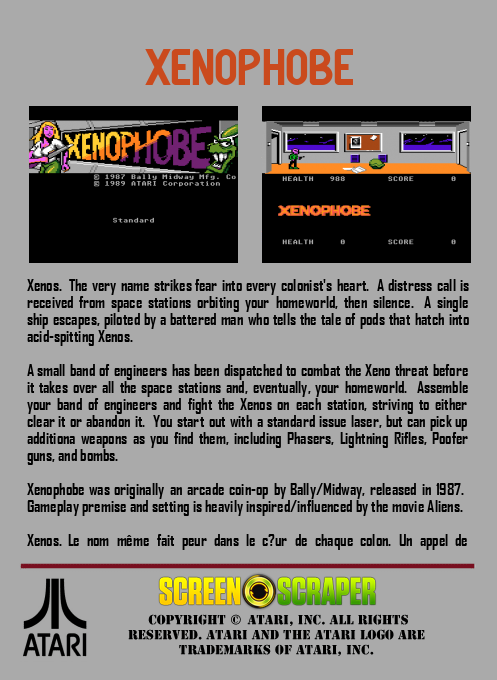 Xenophobe — box-2D-back (SS)