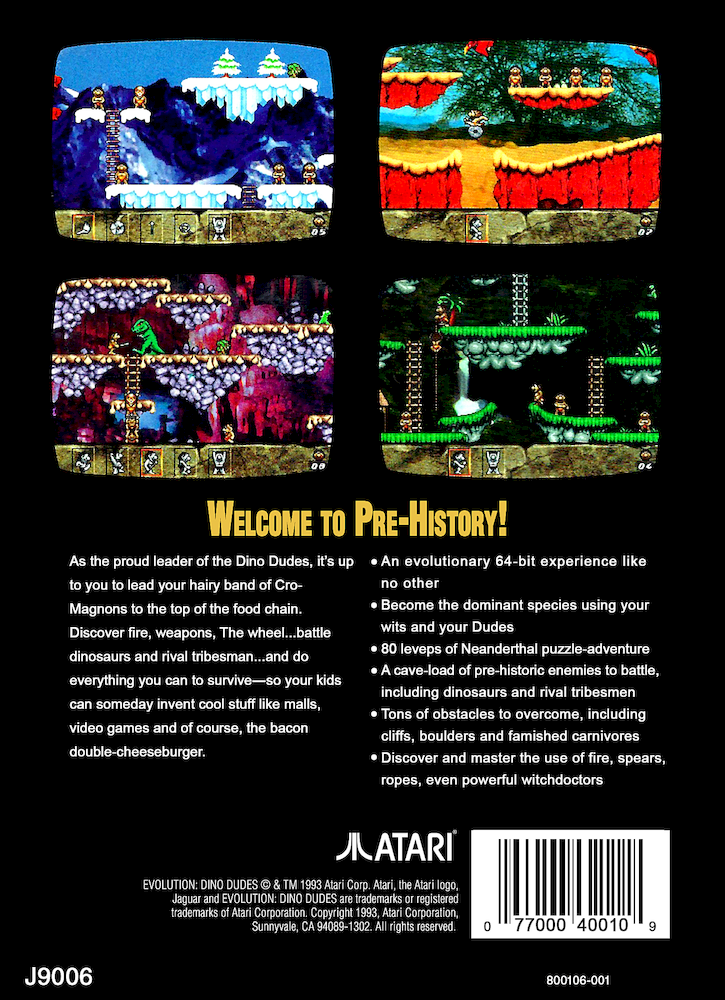 Evolution : Dino Dudes — box-2D-back (WOR)