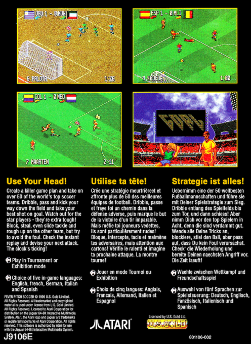 Fever Pitch Soccer — box-2D-back (WOR)