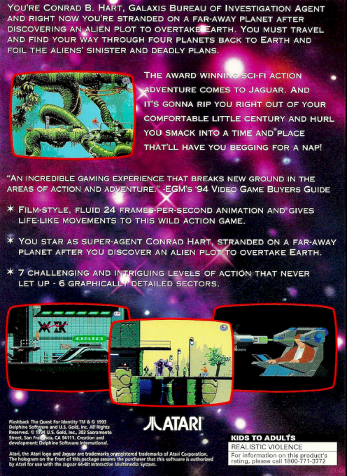 Flashback : The Quest for Identity — box-2D-back (US)
