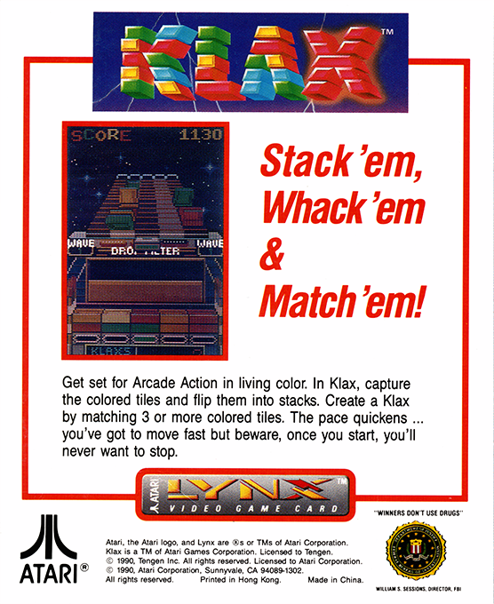 Klax — box-2D-back (WOR)