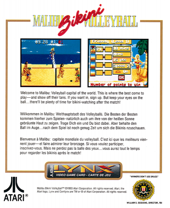 Malibu Bikini Volleyball — box-2D-back (WOR)