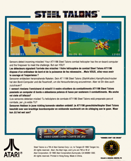 Steel Talons — box-2D-back (WOR)