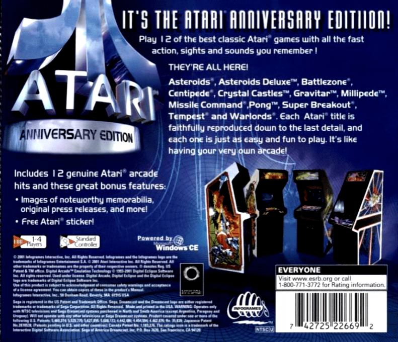 Atari Anniversary Edition — box-2D-back (US)