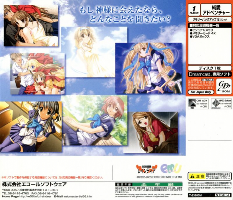 Blue-Sky-Blue - Sora o Mau Tsubasa — box-2D-back (JP)