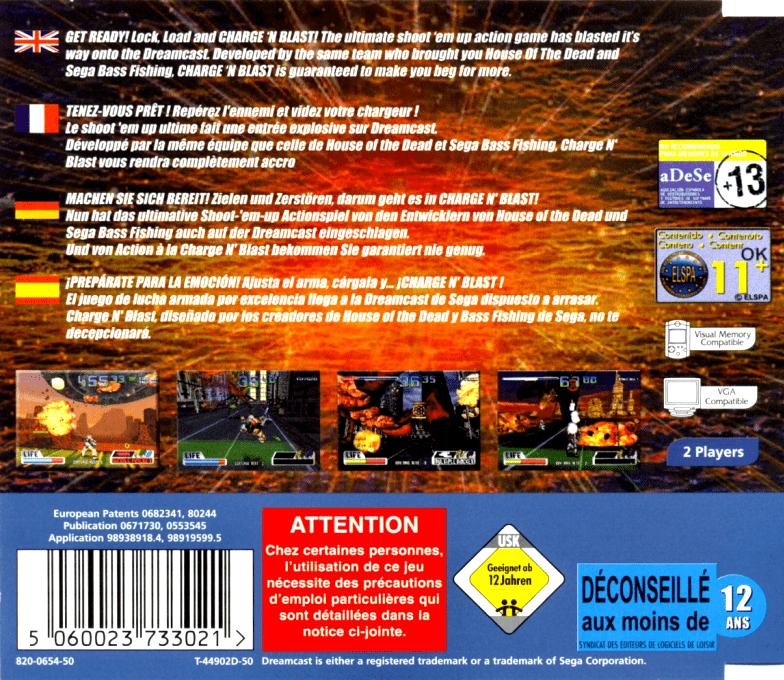 Charge 'N Blast — box-2D-back (EU)