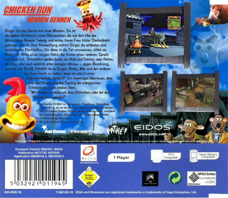 Chicken Run — box-2D-back (DE)