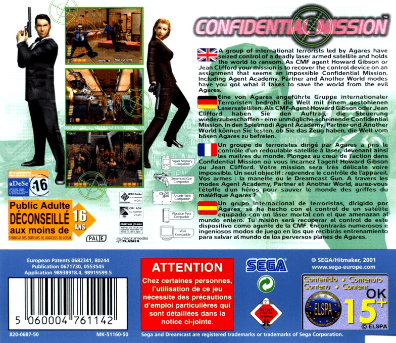 Confidential Mission — box-2D-back (EU)
