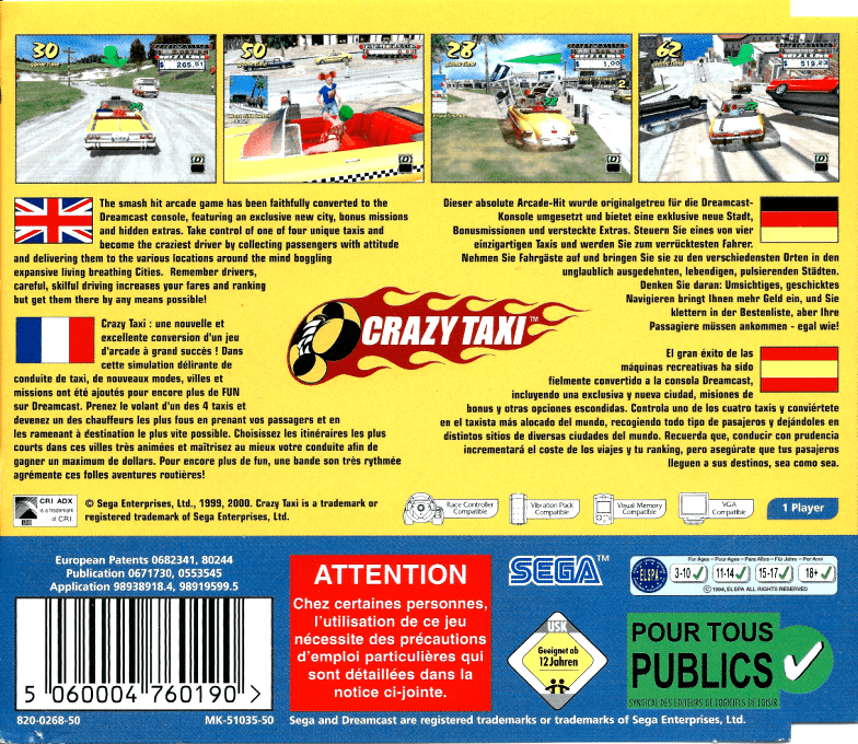 Crazy Taxi — box-2D-back (EU)