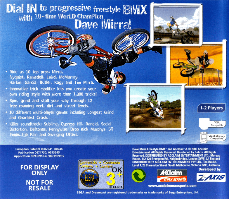 Dave Mirra Freestyle BMX — box-2D-back (EU)