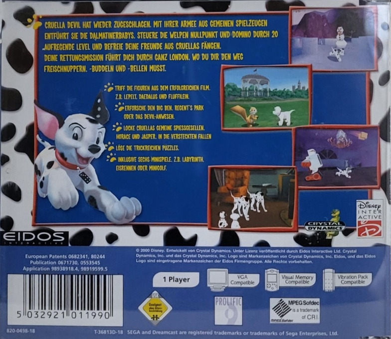102 Dalmatians - Puppies To The Rescue — box-2D-back (DE)