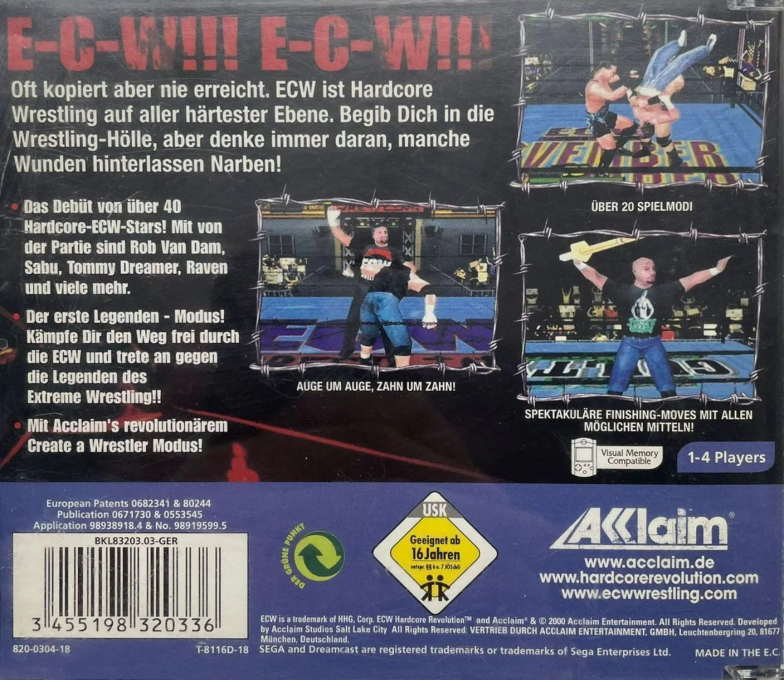 ECW Hardcore Revolution — box-2D-back (DE)