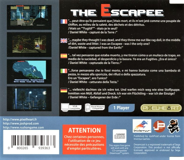Escapee, The — box-2D-back (EU)