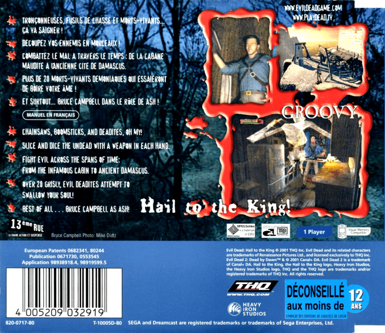Evil Dead - Hail To The King — box-2D-back (EU)