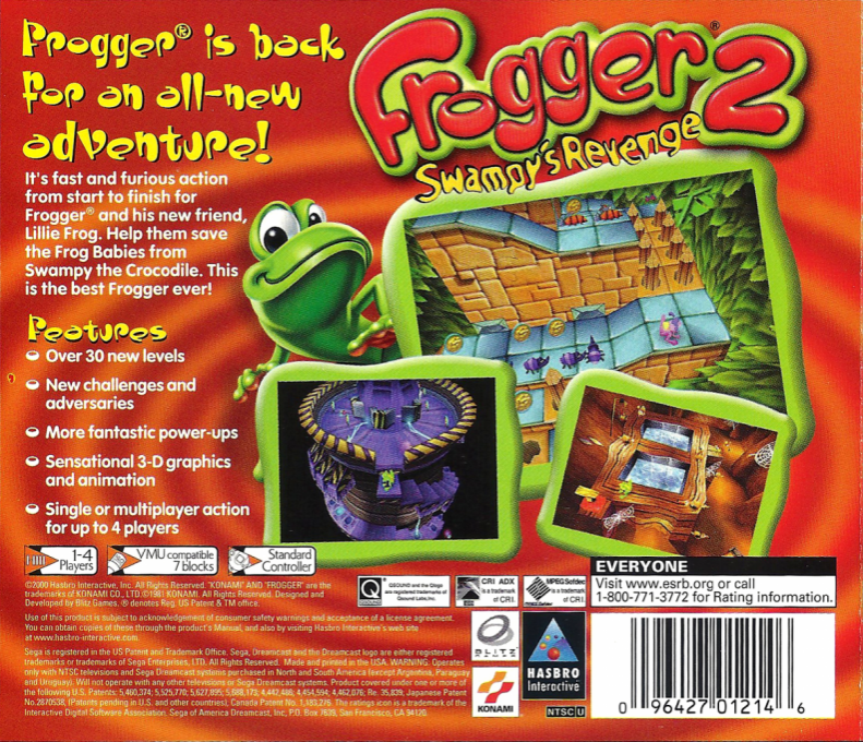 Frogger 2 - Swampy's Revenge — box-2D-back (US)