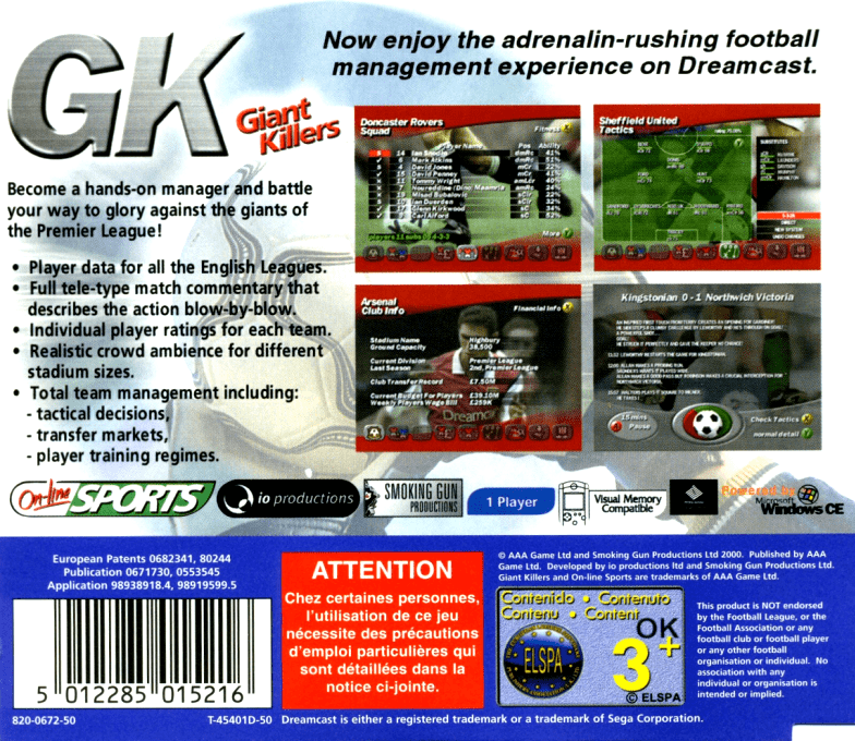 Giant Killers — box-2D-back (EU)