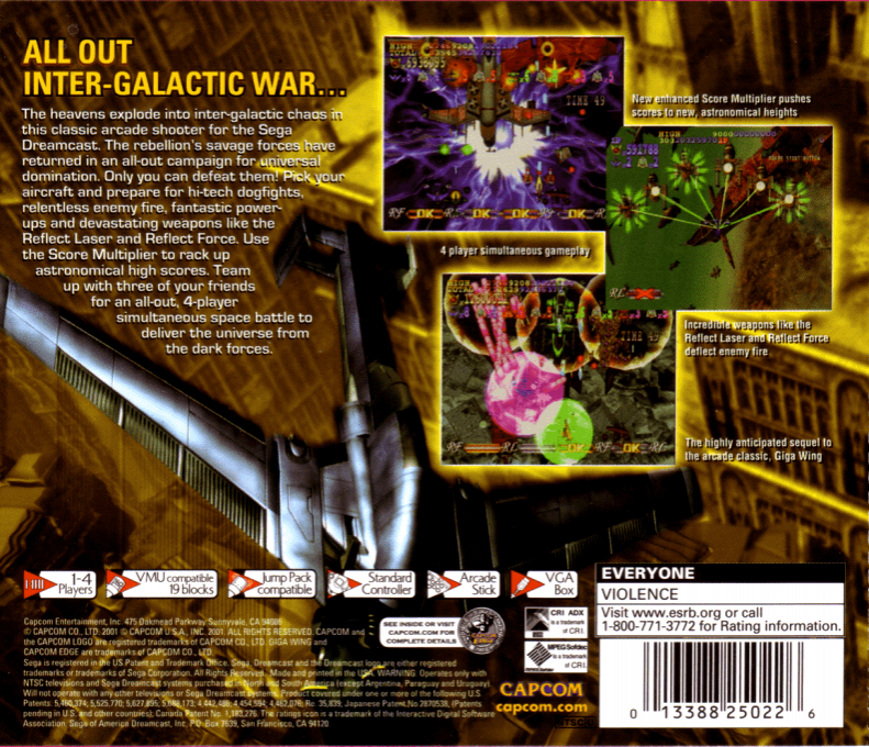 Giga Wing 2 — box-2D-back (US)